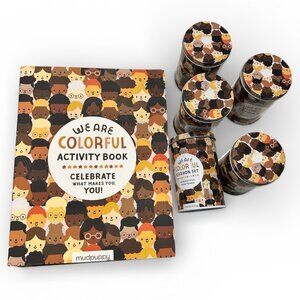 Mudpuppy Lot of 8 Coloring Books & 5 Tins Crayons New Diversity Inclusion Art